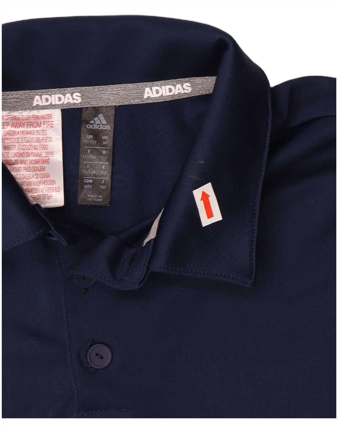 ADIDAS Poloshirt für Jungen, 11–12 Jahre, Marineblau, Polyester