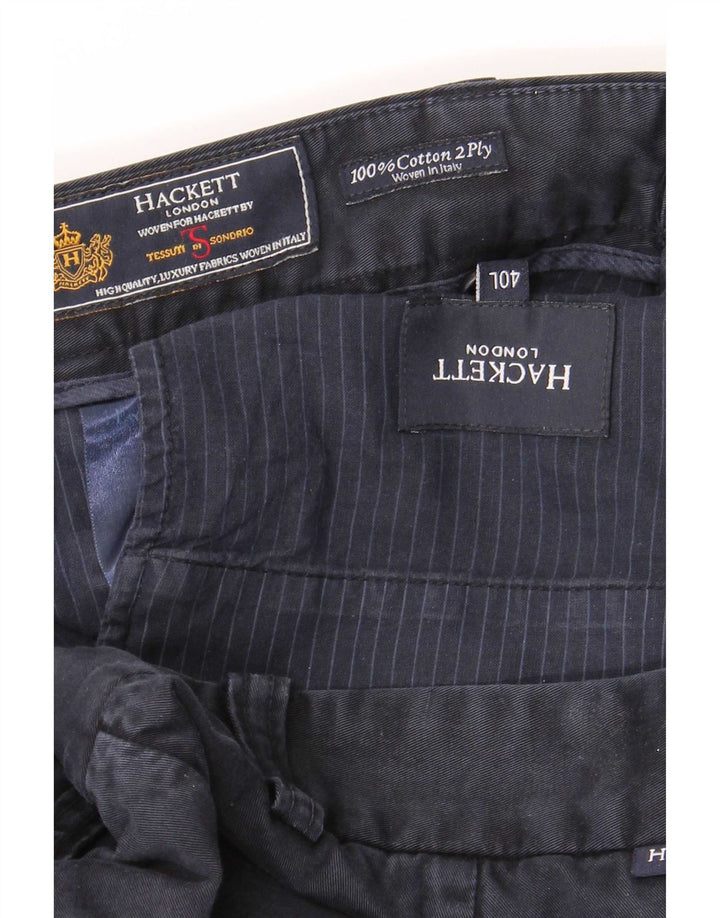 Gerade Chino-Hose für Herren von Hackett, Breite 40, Länge 34, Marineblau, Baumwolle