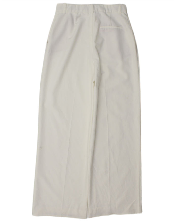 Zara Damen-Chinohose mit weitem Bein, Größe M, W28, L31, Weiß
