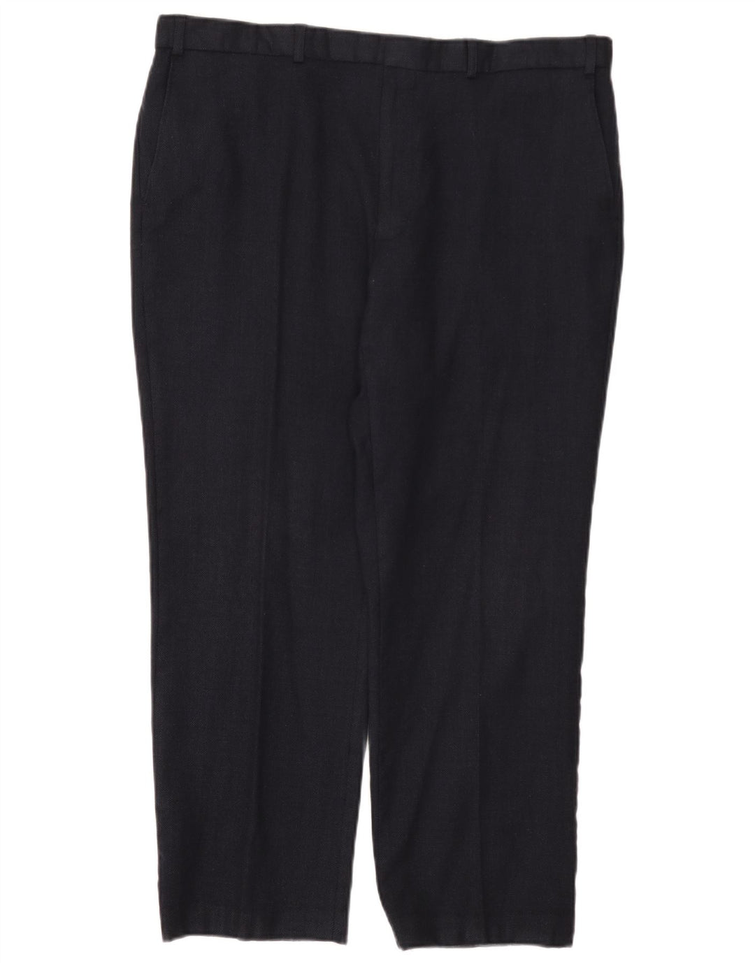 Gerade Herren-Anzughose von Marks & Spencer, W40, L29, marineblaue Wolle