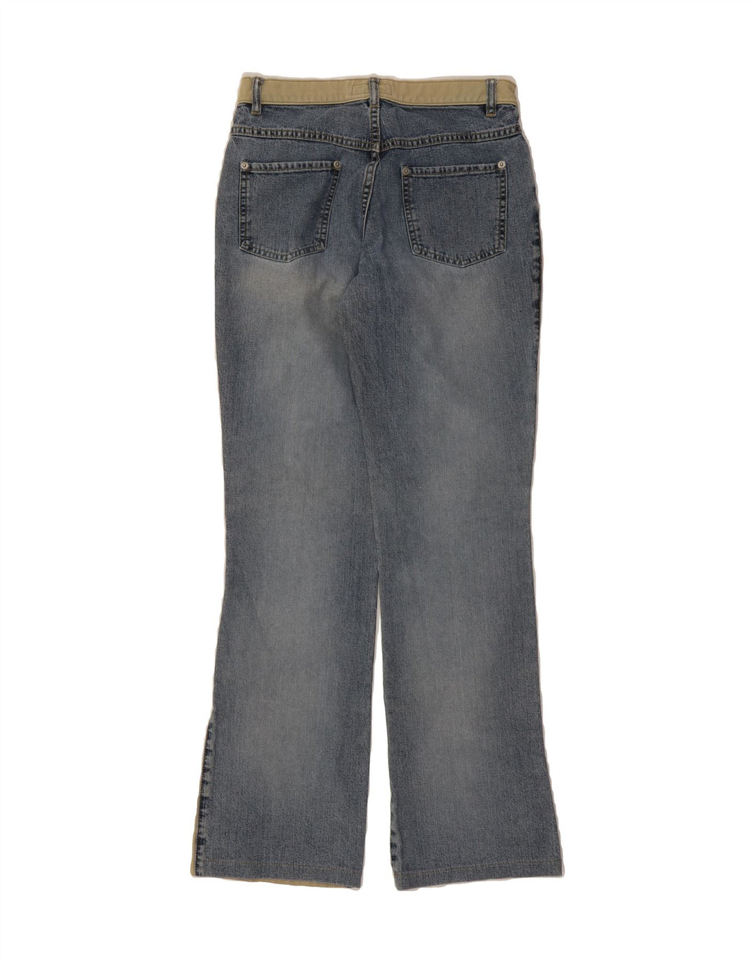 CI-BORG Womens Bootcut Jeans W29 L32 Beige Colourblock Cotton Vintage Ci-Borg and Second-Hand Ci-Borg from Messina Hembry 