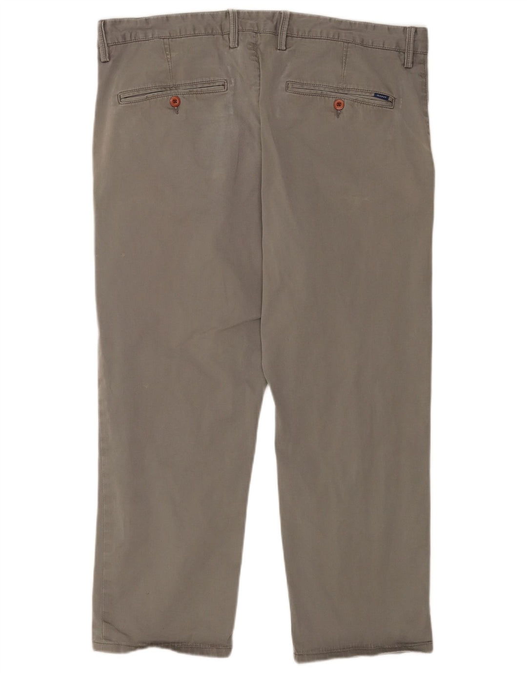 Gant Herren-Hose mit kurzem Schnitt, W38, L25, graue Baumwolle