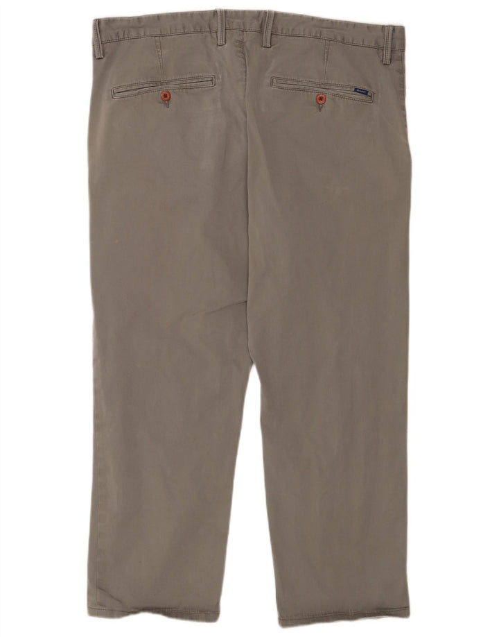 Gant Herren-Hose mit kurzem Schnitt, W38, L25, graue Baumwolle