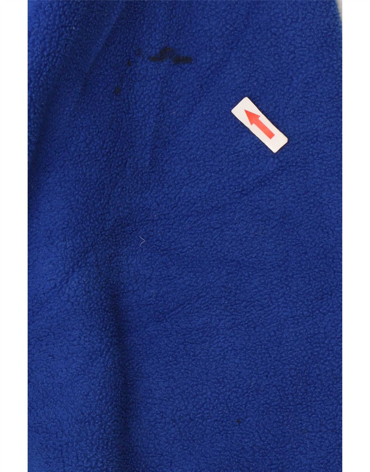 Vintage Herren Grafik Anorak Fleece Pullover XL Blau