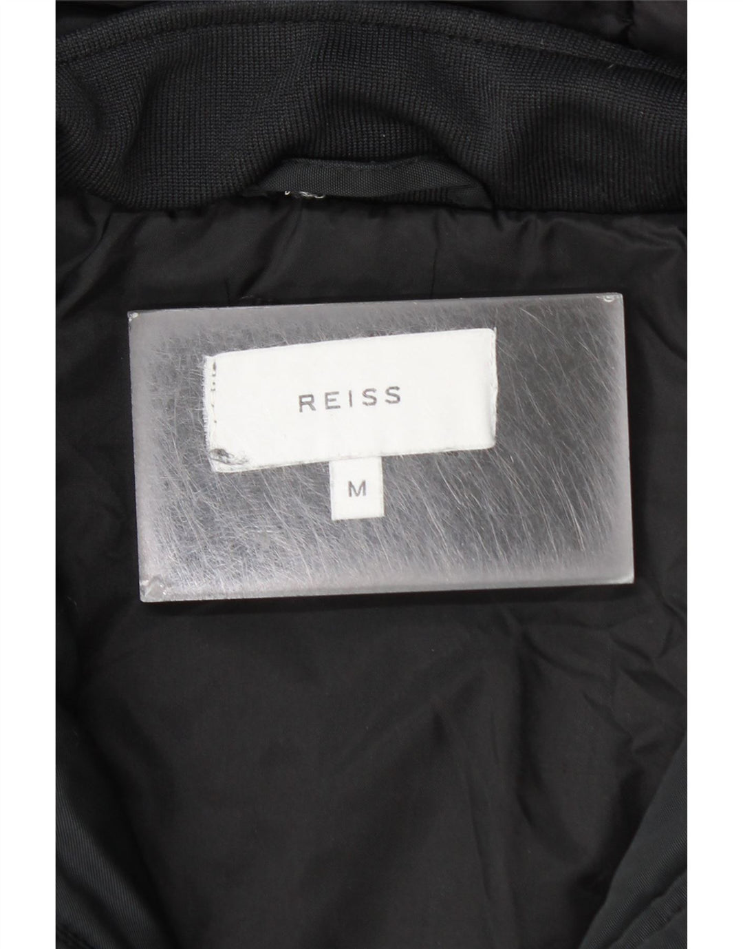 Reiss Herren-Windbreakerjacke mit Kapuze, UK 38, mittelschwarz, Baumwolle