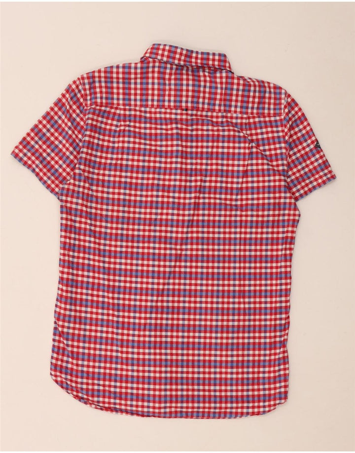 Superdry Herren Kurzarmhemd Mittelrot Gingham