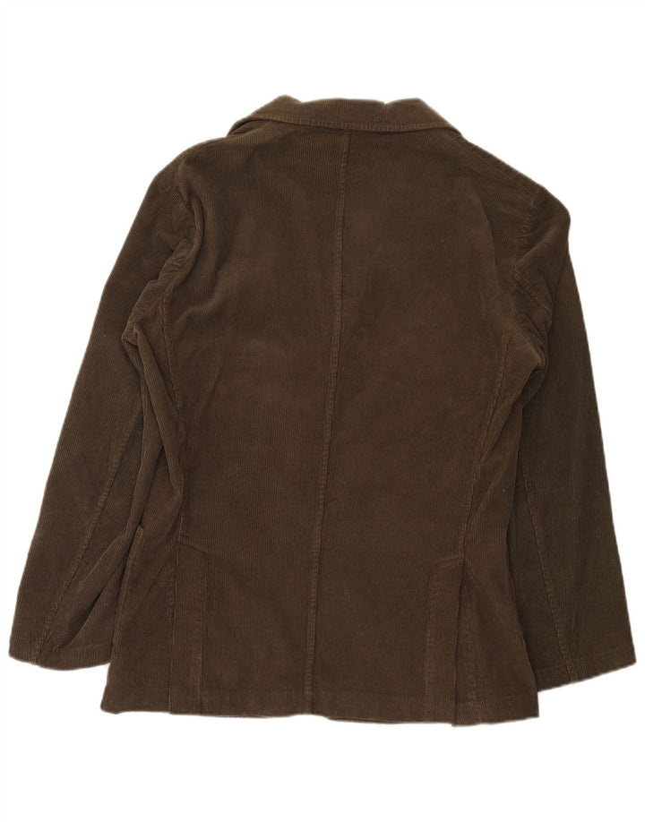 Alberto Aspesi Herren 3-Knopf-Blazer aus Cord, UK 38, Mittelbraun