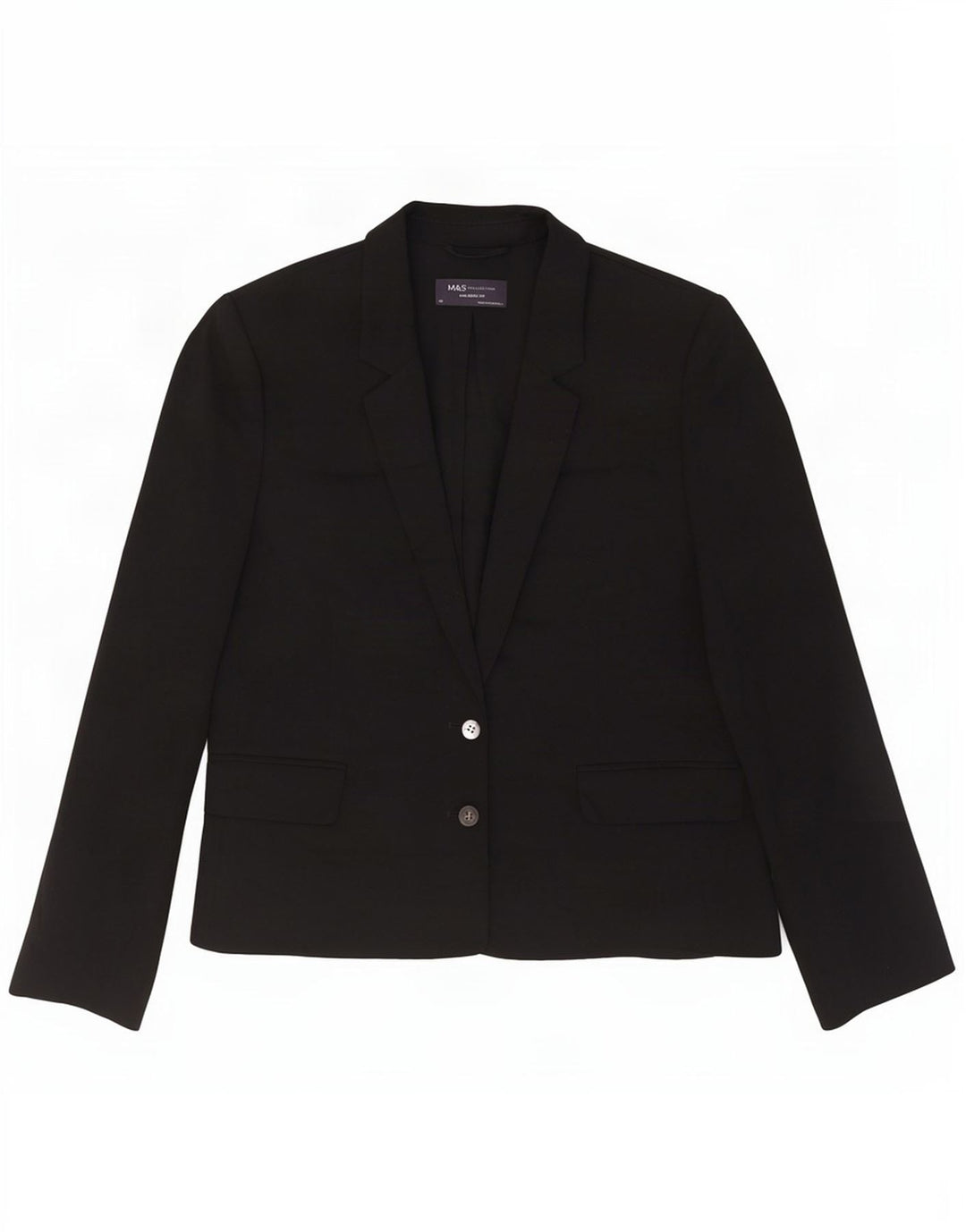 Marks & Spencer Damen-Blazer mit maßgeschneiderter Passform, Gr. 14, mittelschwarz