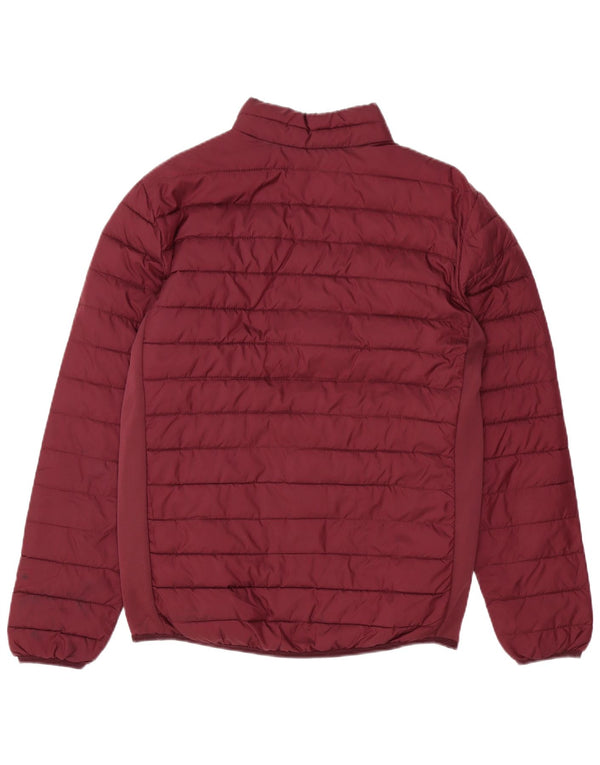 Jack & Jones Mens Padded Jacket UK 38 Medium Burgundy Polyester