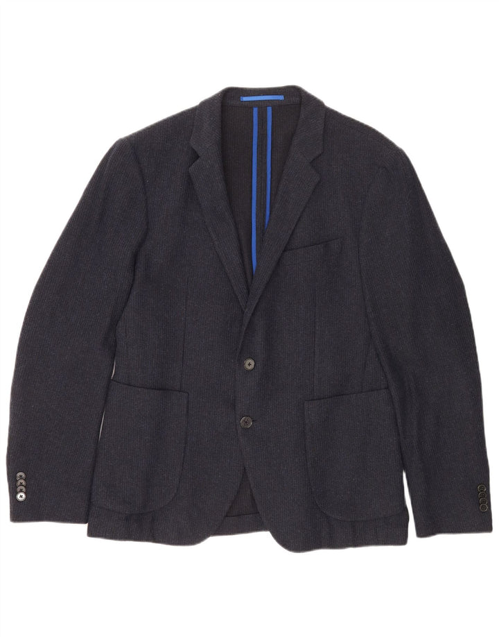 Joop Herren-Blazer mit 2 Knöpfen, IT 48, mittelmarineblaue Baumwolle