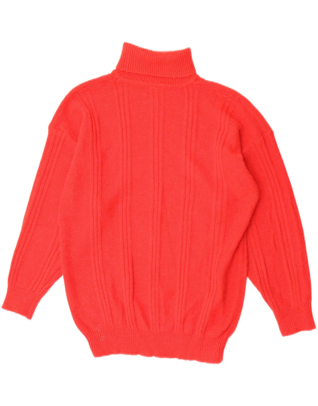 Vintage Herren Rollkragenpullover XL Rot Acryl