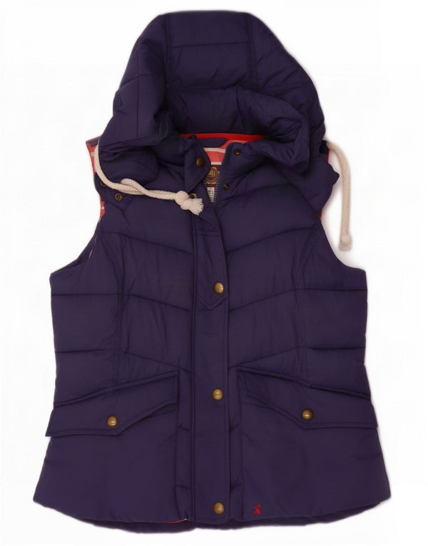 Joules Wattierte Damen-Weste mit Kapuze, UK 14, Groß, Marineblau, Farbblock