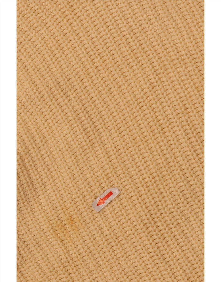 J. Crew Herren-Pullover mit Rundhalsausschnitt, Größe L, Baumwolle, Gelb