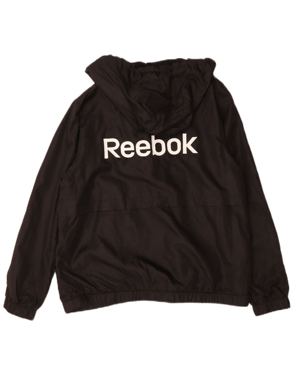 Reebok Herren Bomberjacke mit Kapuze, UK 40, Größe L, Schwarz, Polyester