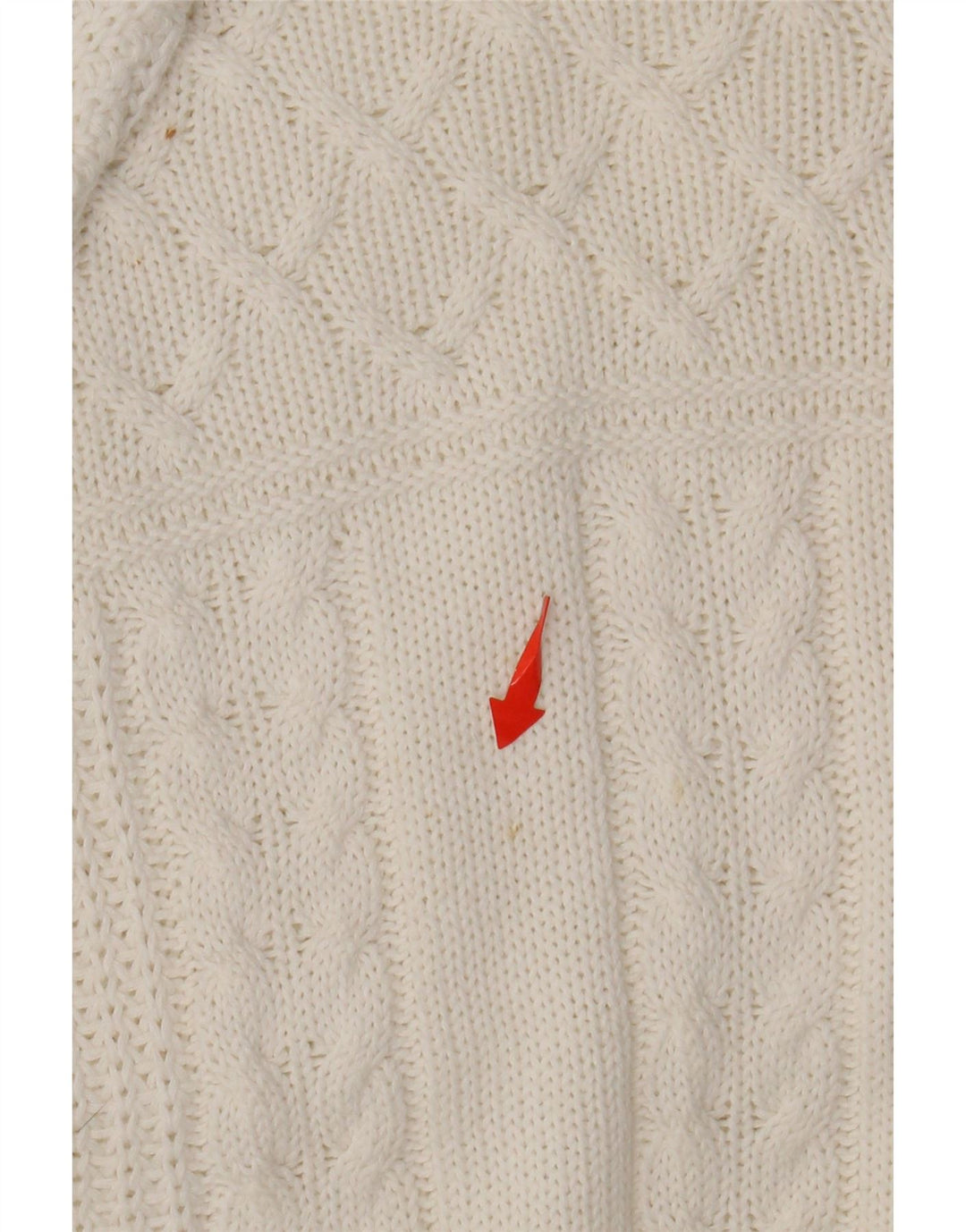 VINTAGE Damen-Pullover mit U-Boot-Ausschnitt, UK 14, Größe L, Weiß