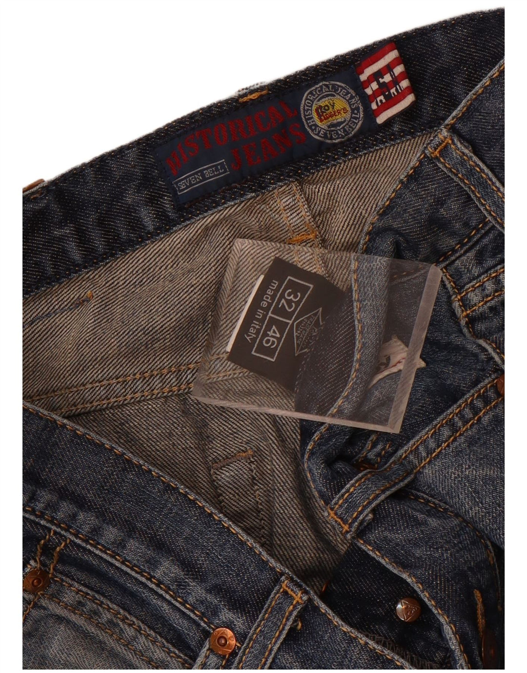 Roy Rogers Herren Straight Jeans W32 L35 Marineblau Baumwolle