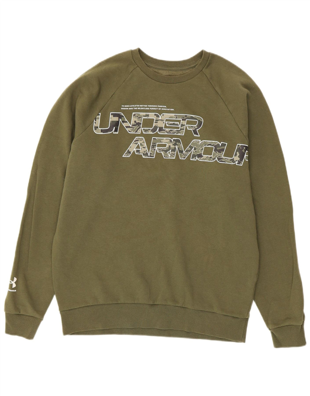 Under Armour Herren-Sweatshirt mit Grafik, mittlere Khaki-Baumwolle
