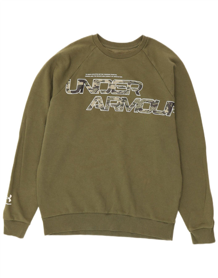 Under Armour Herren-Sweatshirt mit Grafik, mittlere Khaki-Baumwolle