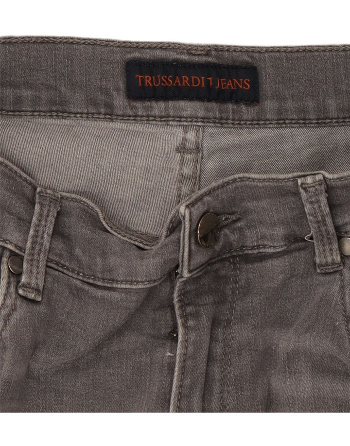 Trussardi Damen Slim Jeans W32 L34 Grau