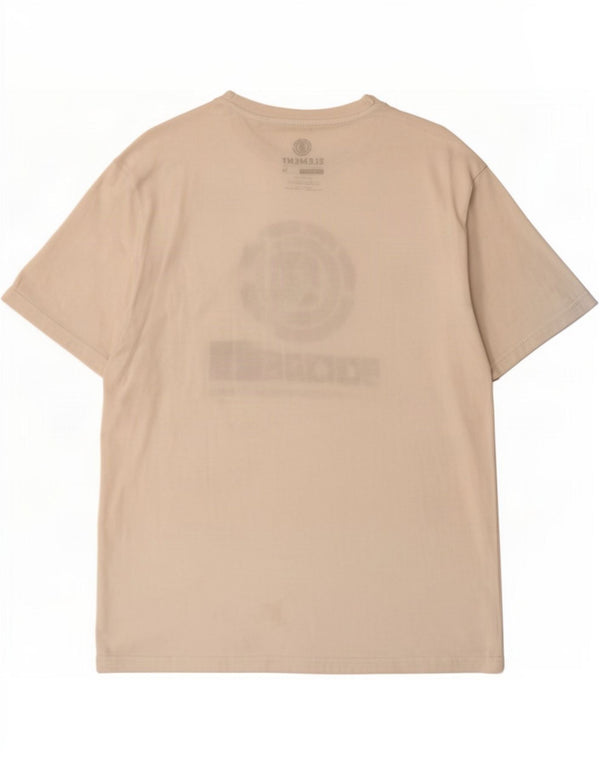 Element Herren-T-Shirt mit normaler Passform, Grafik, Größe L, aus weißer Baumwolle