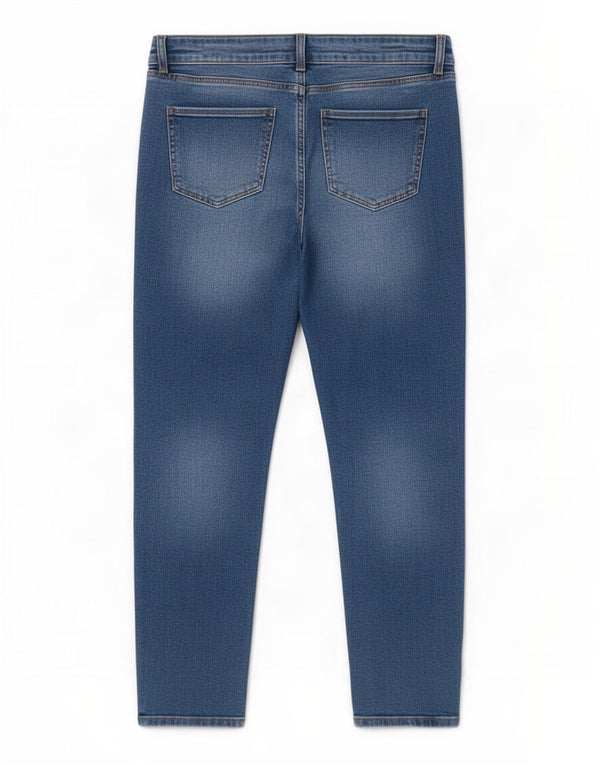M&Co Damen Slim Jeans UK 16 Large W36 L29 Blaue Baumwolle