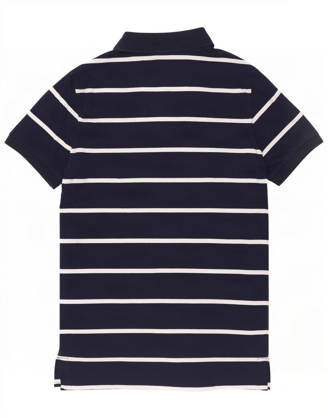 Superdry Herren-Poloshirt aus mittelblauer, gestreifter Baumwolle