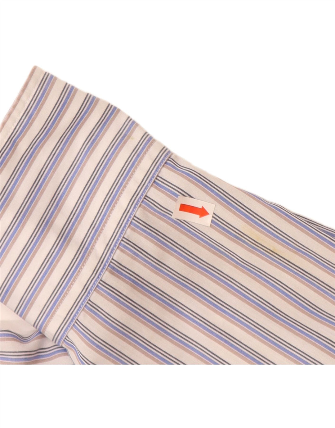 LACOSTE Herrenhemd Größe 40 mittelblau gestreifte Baumwolle