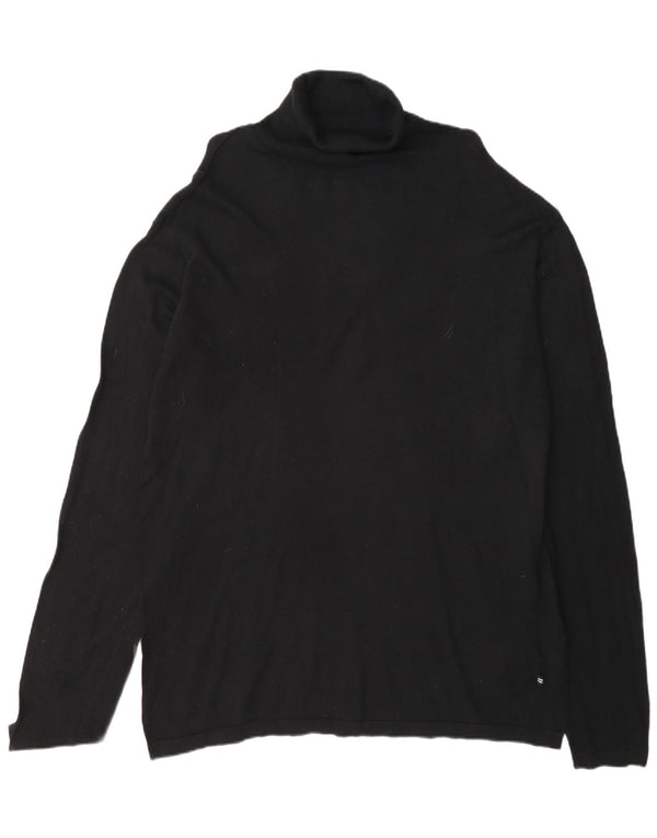 Nautica Herren-Pullover mit Rollkragen, 2XL, schwarze Baumwolle