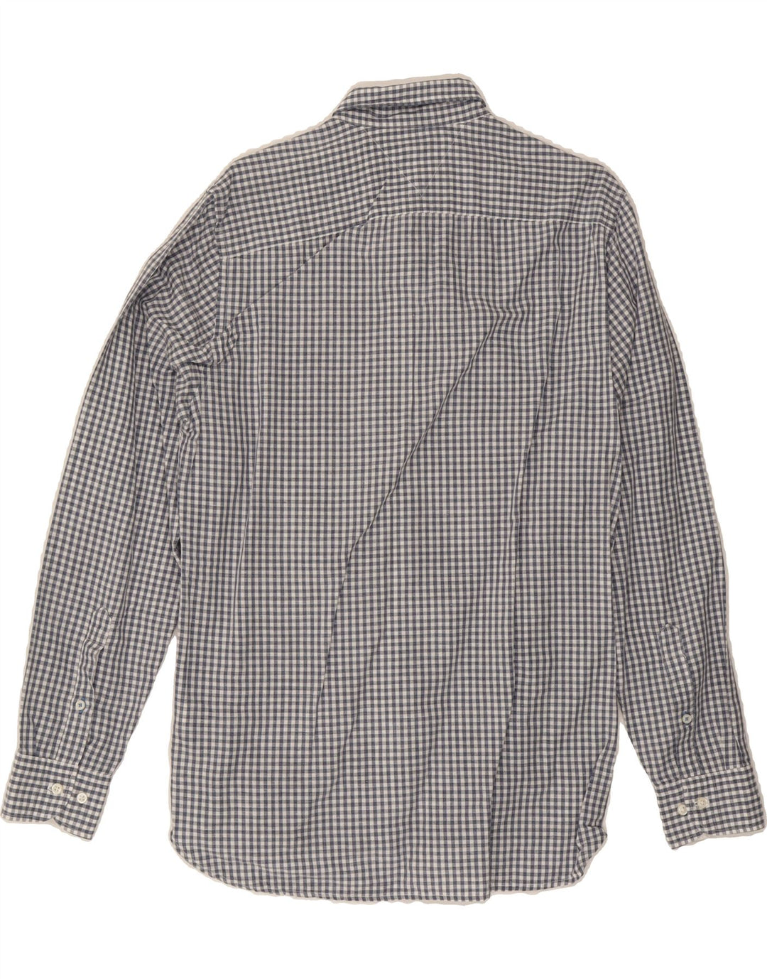 TOMMY HILFIGER Mens Shirt Medium Blue Gingham Linen Vintage Tommy Hilfiger and Second-Hand Tommy Hilfiger from Messina Hembry 