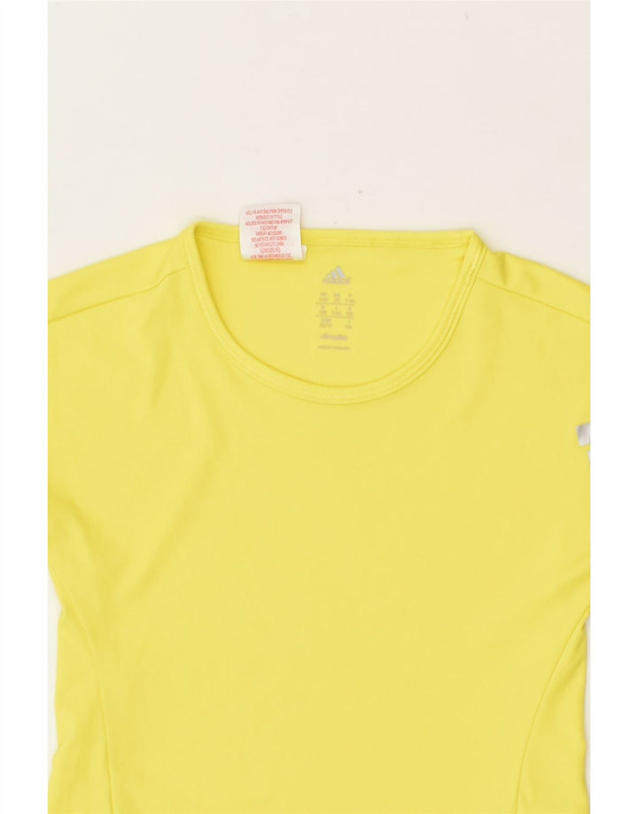 ADIDAS Girls Climalite T-Shirt Top 7-8 Years Green Polyester | Vintage Adidas | Thrift | Second-Hand Adidas | Used Clothing | Messina Hembry 