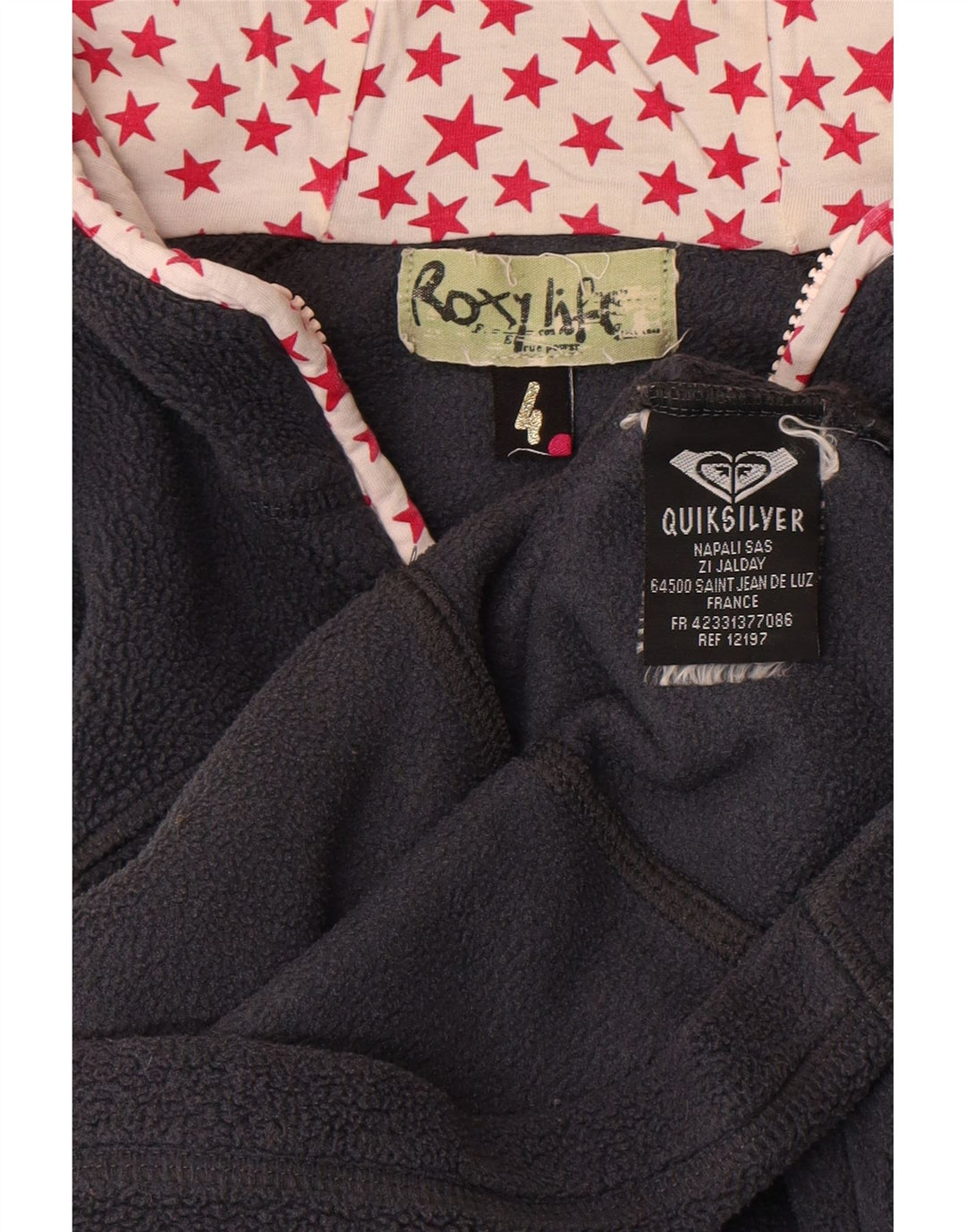 Quiksilver Damen Roxy Kapuzen-Fleecejacke US 4 Small Marineblau Polyester