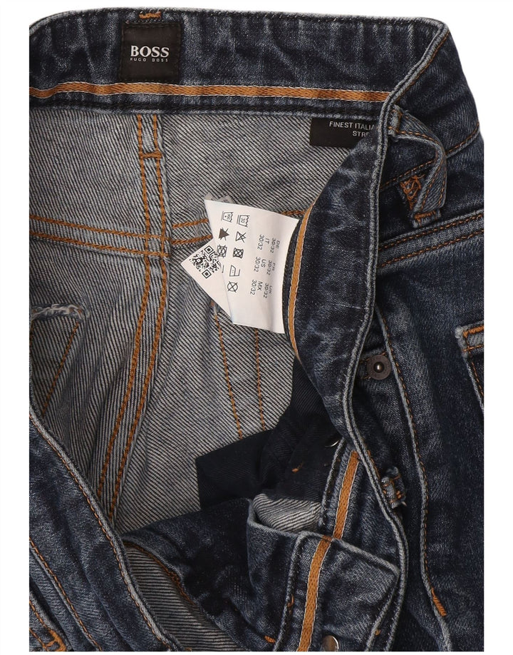 Hugo Boss Herren Slim Straight Jeans W30 L32 Marineblau