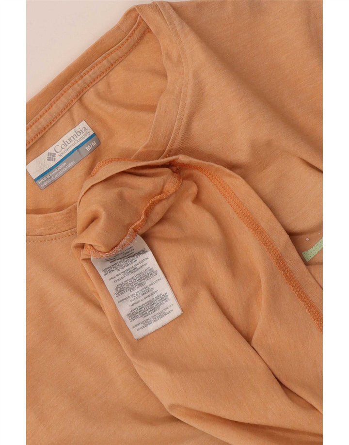 Columbia Damen Grafik-T-Shirt-Oberteil UK 14 Mittelorange Polyester