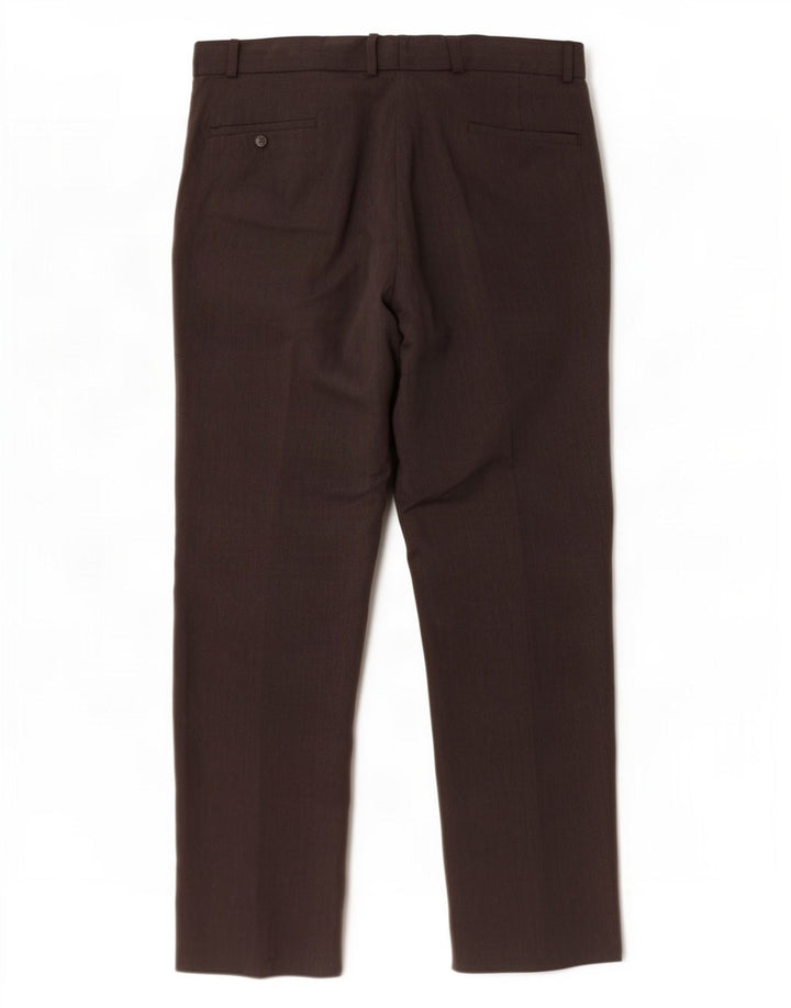 Marks & Spencer Herren-Anzughose mit Pegged-Anzug, W44, L31, braunes Polyester