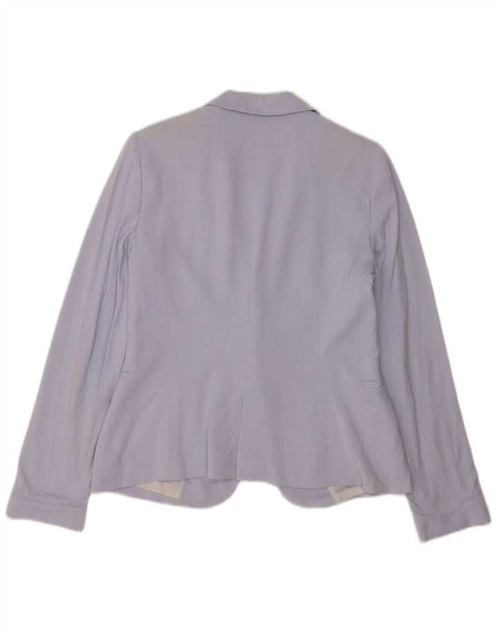 Zara Damen 1-Knopf-Blazerjacke UK 16 Large Blau
