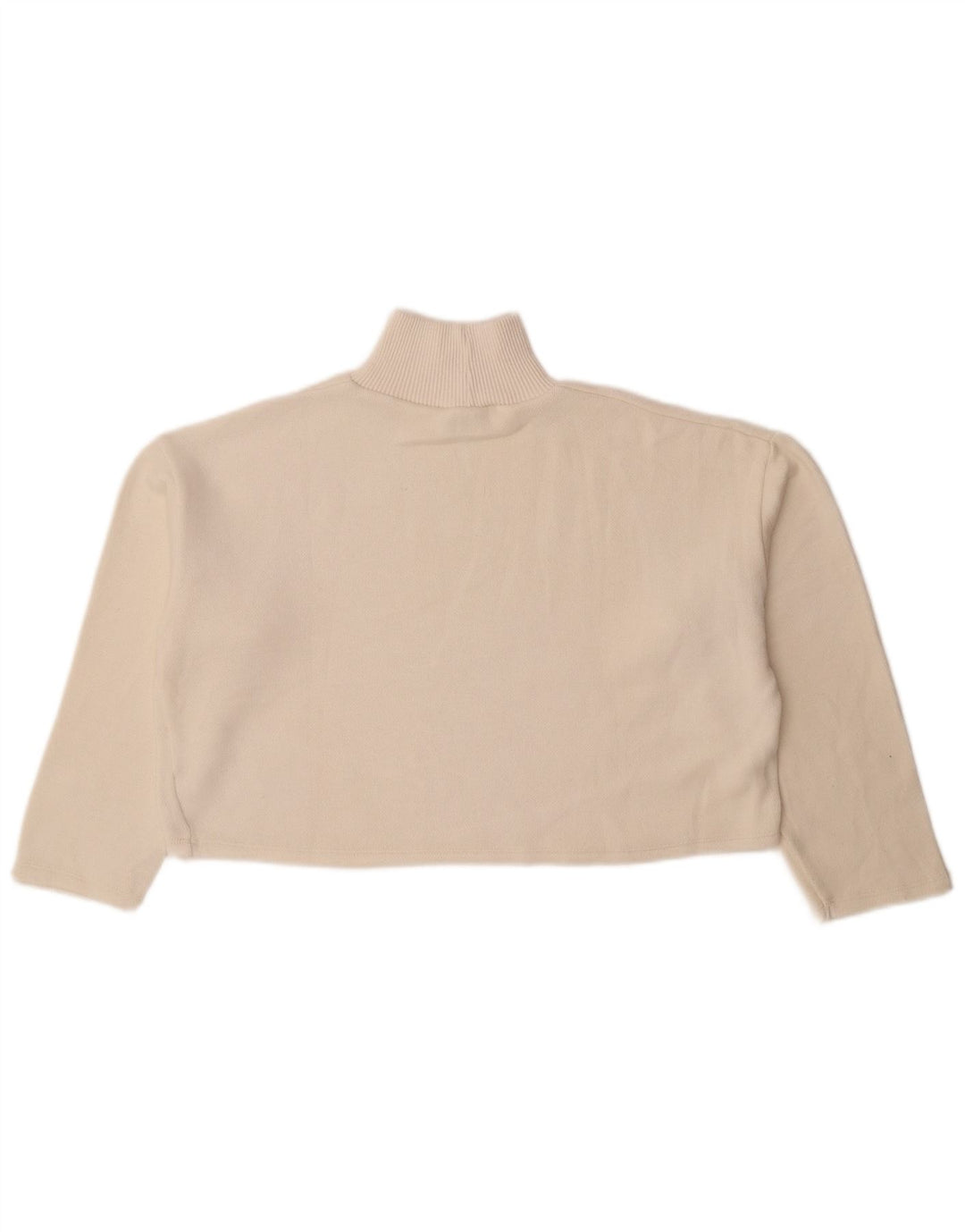 Zara Damen Crop Oversized Rollkragenpullover Pullover UK 10 Small Off White