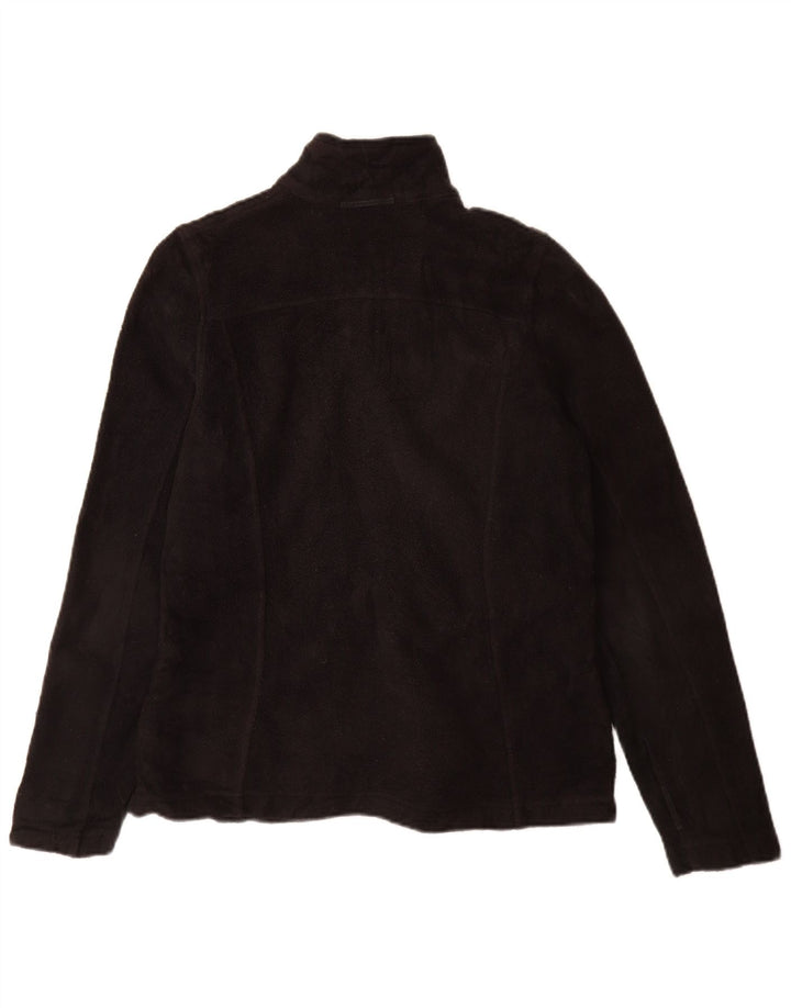Eddie Bauer Damen Fleecejacke UK 12 Medium Schwarz Polyester