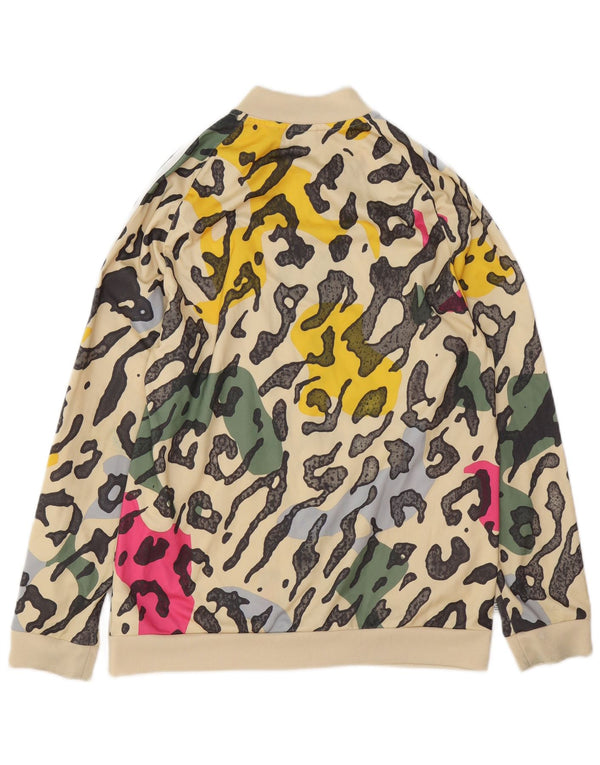 ADIDAS Mädchen-Trainingsanzug, Top-Jacke, 15–16 Jahre, beige, Animal-Print, Polyester