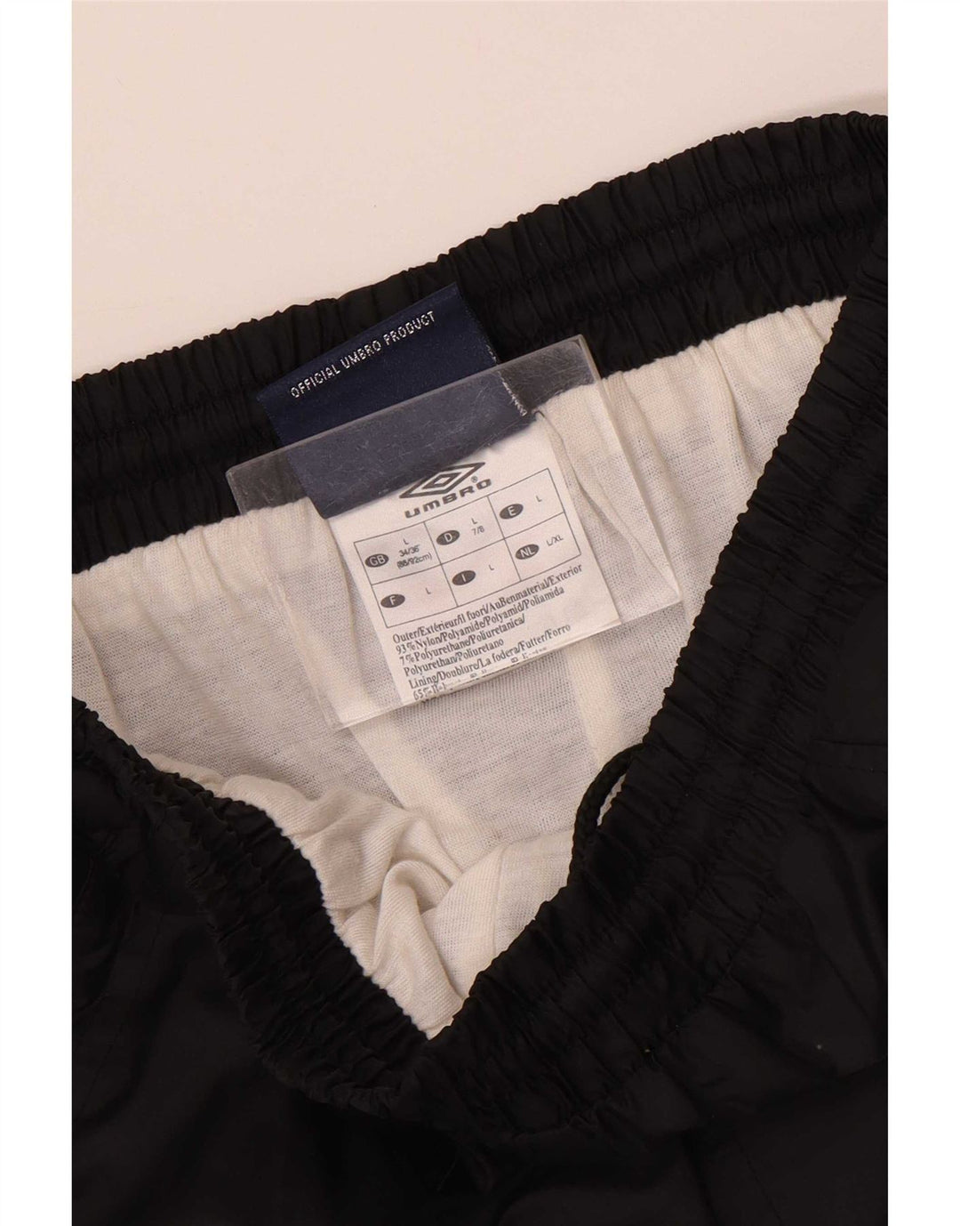 Umbro wasserdichte Herrenhose, groß, aus schwarzem Nylon