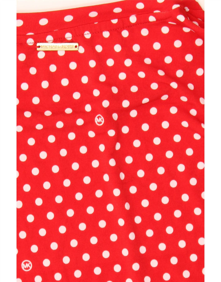 MICHAEL KORS Womens Blouse Top UK 16 Large Red Polka Dot Classic Vintage Michael Kors and Second-Hand Michael Kors from Messina Hembry 