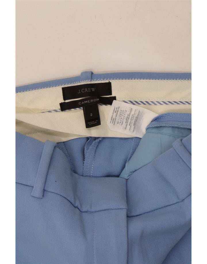 J. CREW Damen Cameron Slim Chinohose US 2 XS W25 L25 Blau Polyester