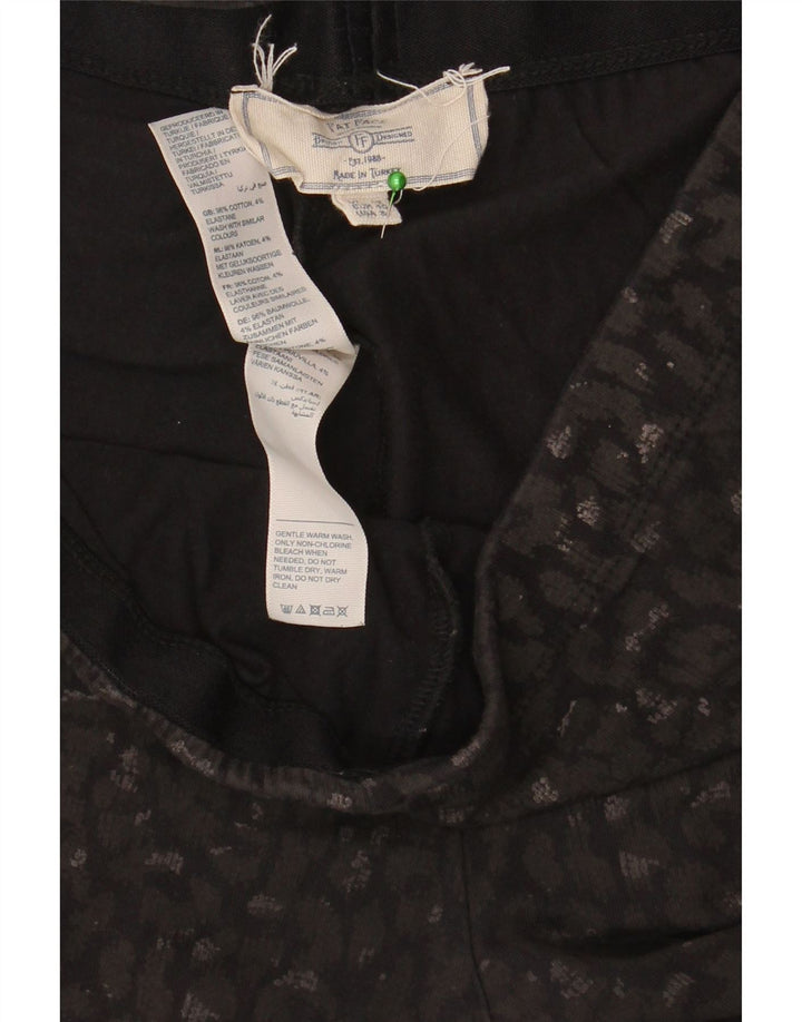 Fat Face Damen Crop Leggings UK 12 Mittelschwarz gepunktete Baumwolle