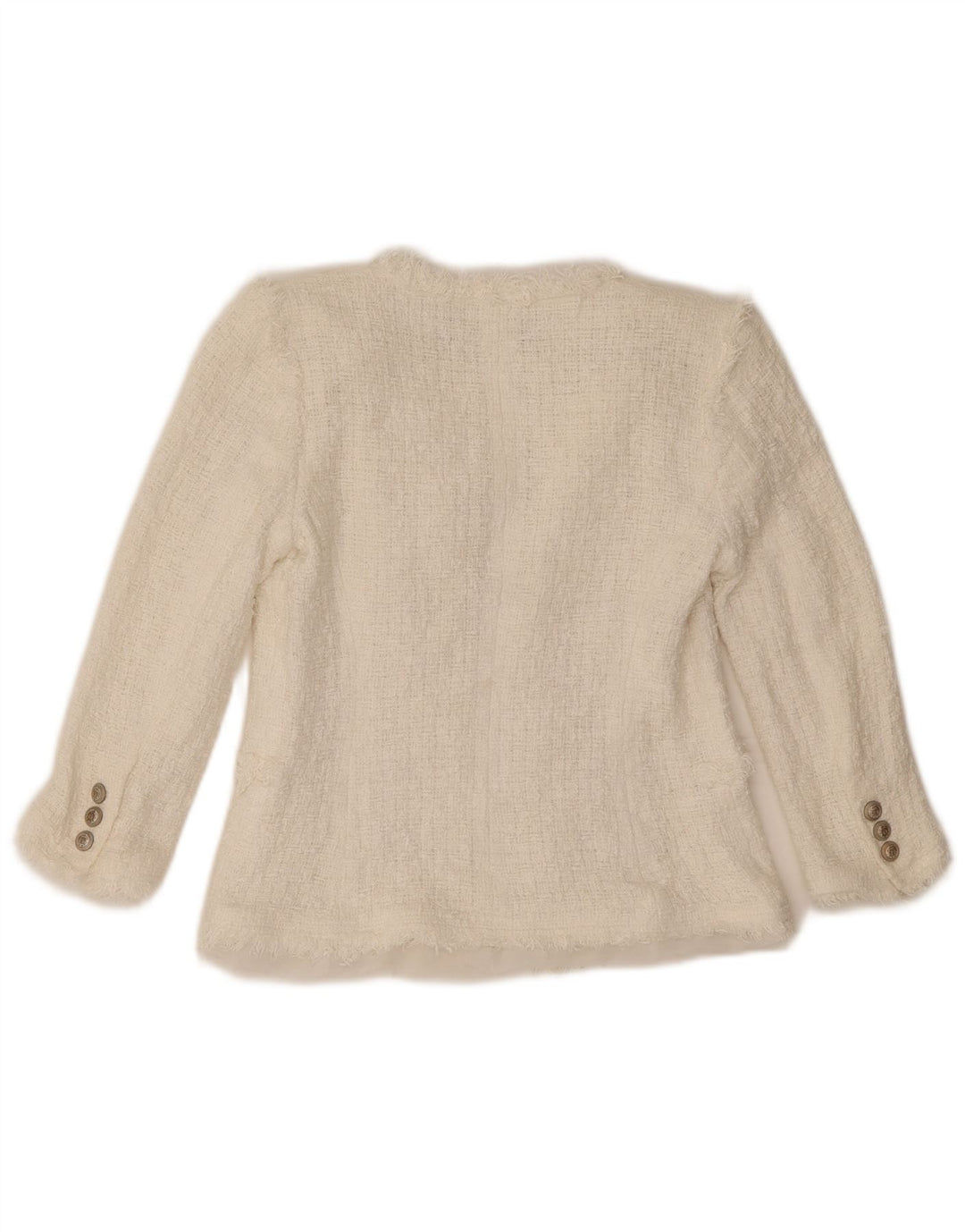 Zara Damen Crop Blazer mit 3/4-Ärmeln, Gr. 8, Weiß