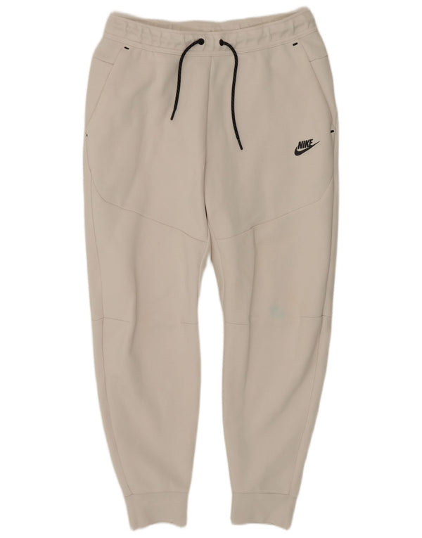 Nike Mens Tracksuit Trousers Joggers Medium  White Cotton