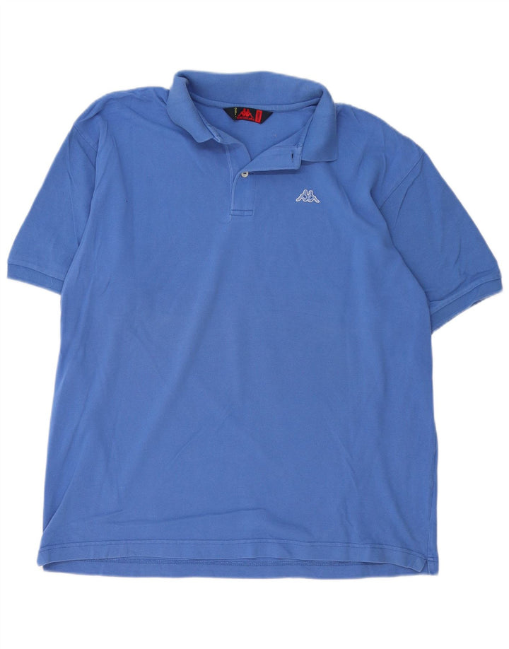 Kappa Herren Poloshirt XL Blau Baumwolle