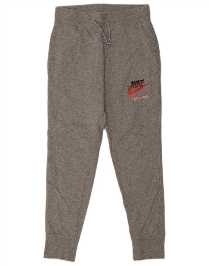 Nike Damen Trainingshose Jogger UK 12 Mittelgraue Baumwolle