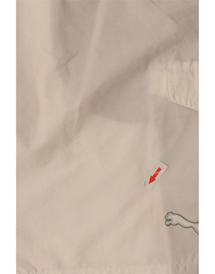 Puma Herren-Sportshorts, groß, weiße Baumwolle