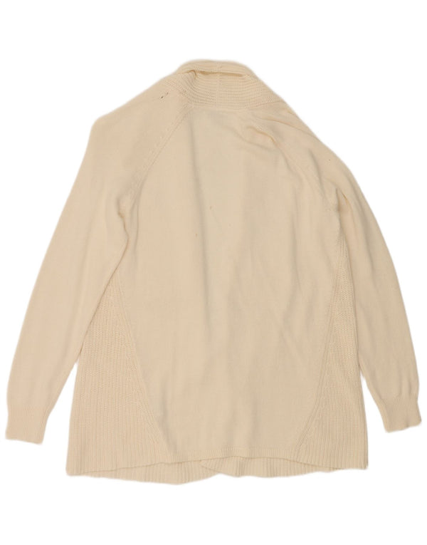 L.L.Bean Offener Damen-Cardigan-Pullover UK 18 XL aus weißer Baumwolle