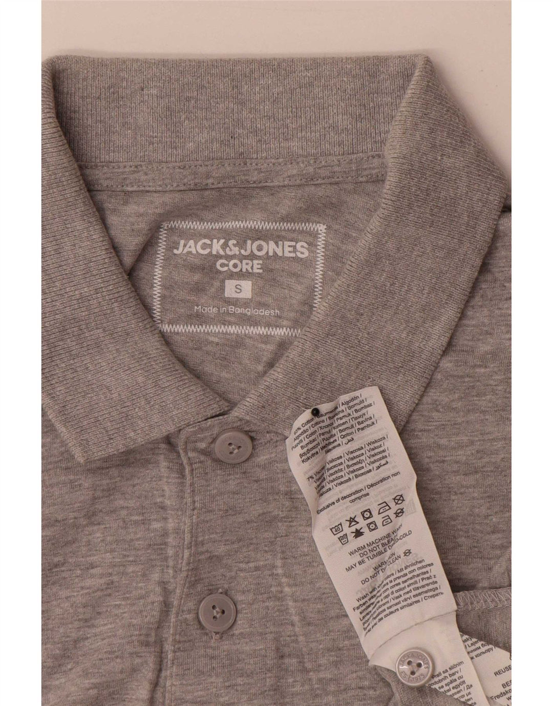 Jack & Jones Herren-Poloshirt, klein, graue Baumwolle