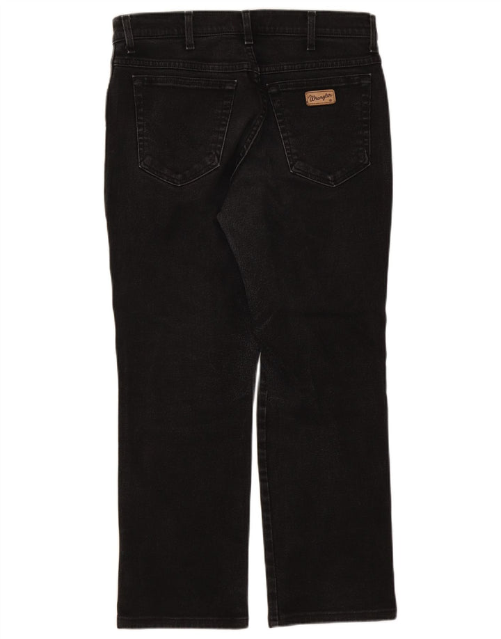 Wrangler Herren Texas Straight Jeans W34 L27 Schwarz